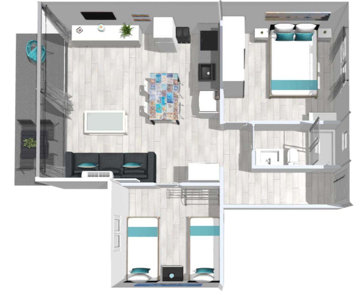 Roses Apartments Ocean 2 Habitaciones Vista Mar Lateral Eksteriør billede